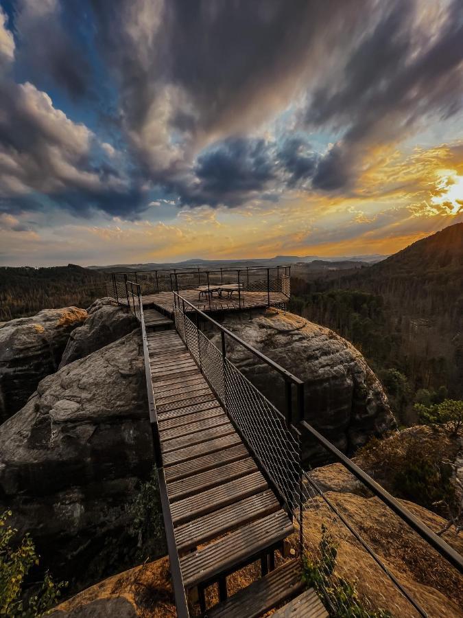 Penzion U Vyhlidky Chřibská Bagian luar foto
